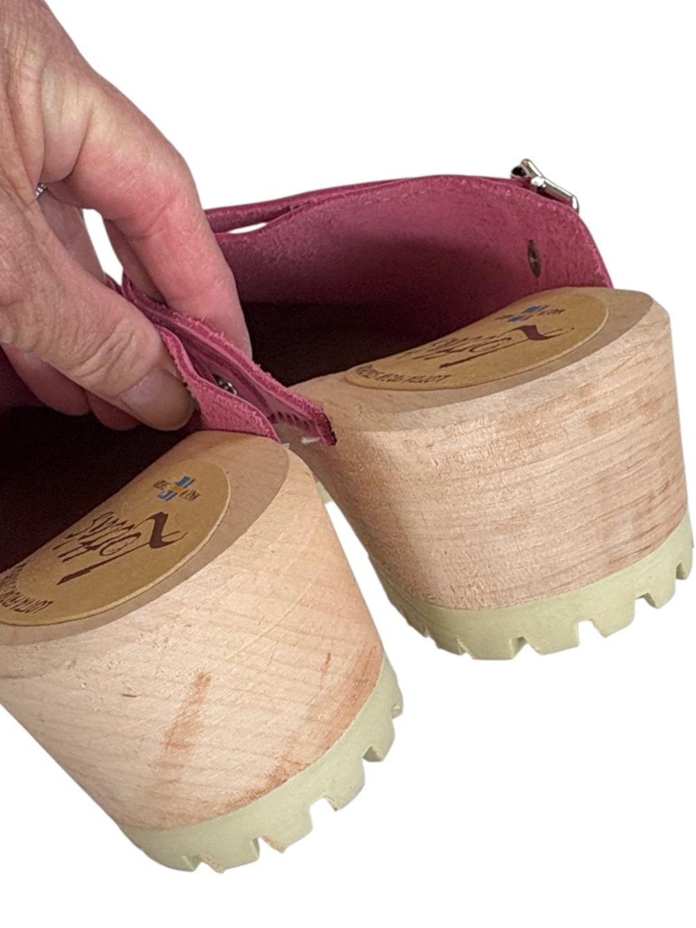 EUC Lotta’s Stockholm Leather Clogs Pink Size 8.5 - Picture 6 of 8